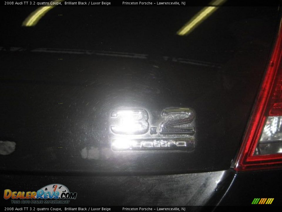 2008 Audi TT 3.2 quattro Coupe Brilliant Black / Luxor Beige Photo #15
