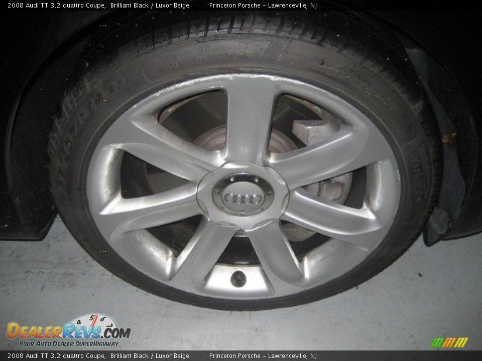 2008 Audi TT 3.2 quattro Coupe Brilliant Black / Luxor Beige Photo #16