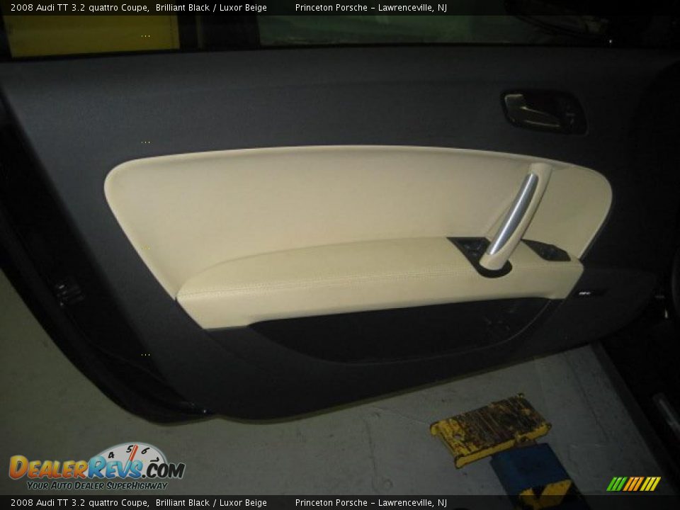 2008 Audi TT 3.2 quattro Coupe Brilliant Black / Luxor Beige Photo #18