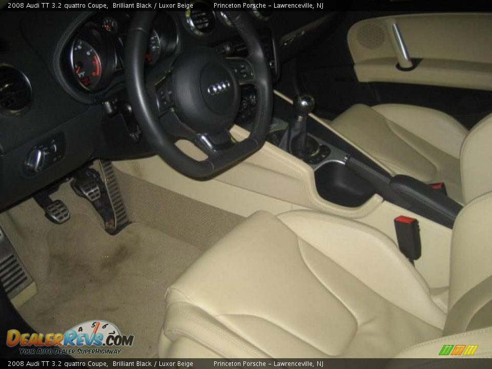 2008 Audi TT 3.2 quattro Coupe Brilliant Black / Luxor Beige Photo #19