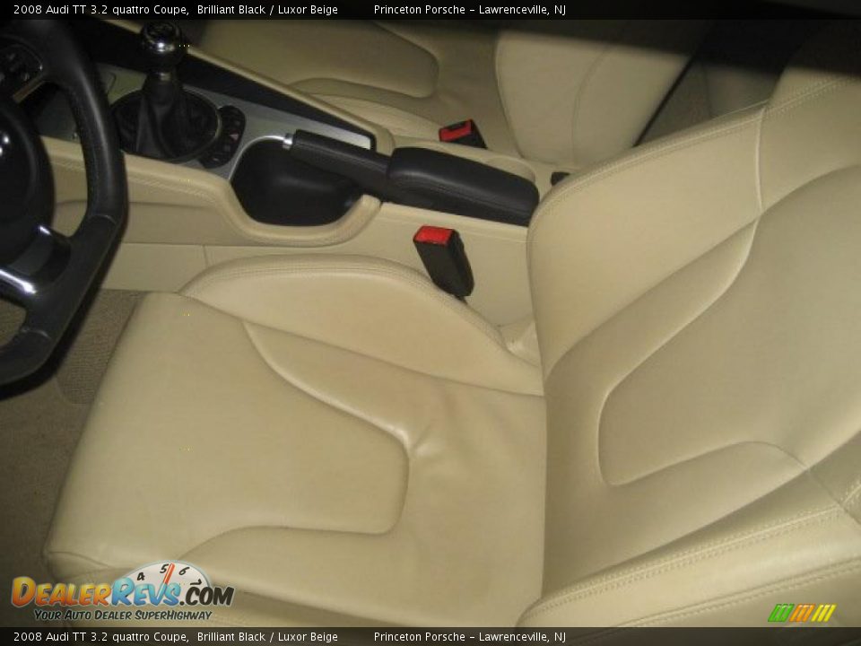 2008 Audi TT 3.2 quattro Coupe Brilliant Black / Luxor Beige Photo #20