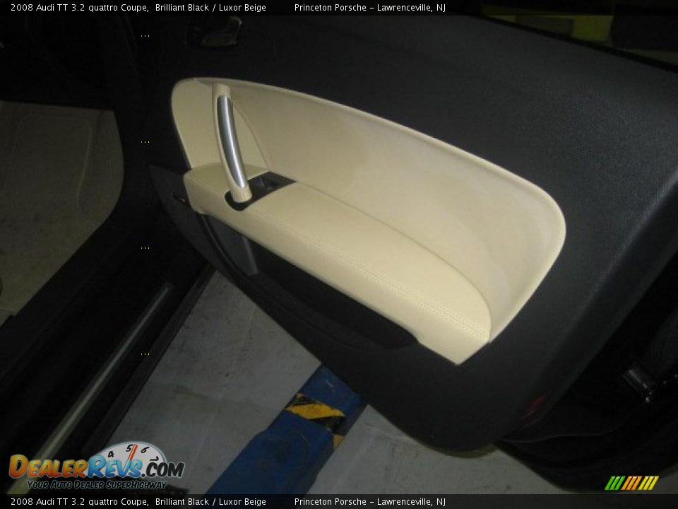 2008 Audi TT 3.2 quattro Coupe Brilliant Black / Luxor Beige Photo #21