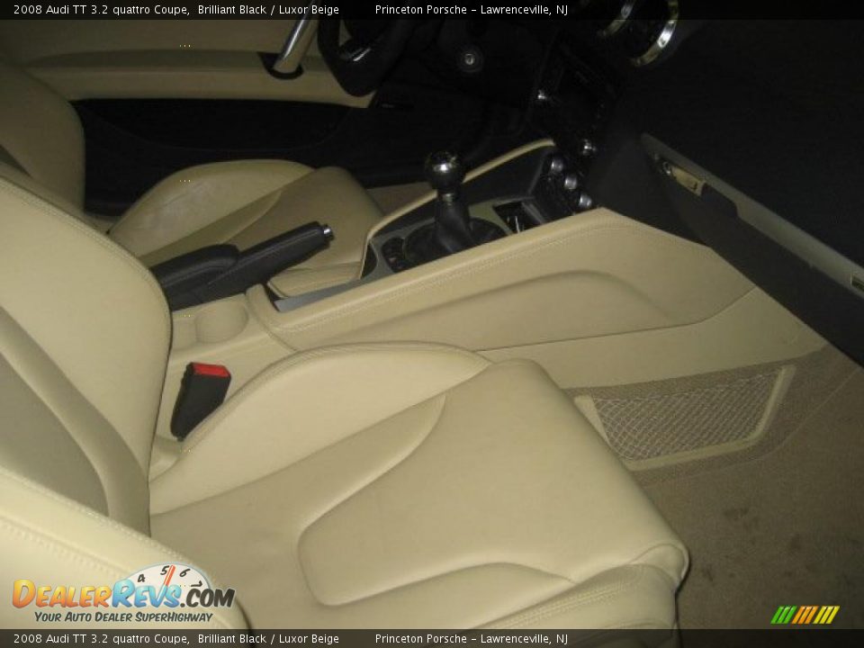 2008 Audi TT 3.2 quattro Coupe Brilliant Black / Luxor Beige Photo #22