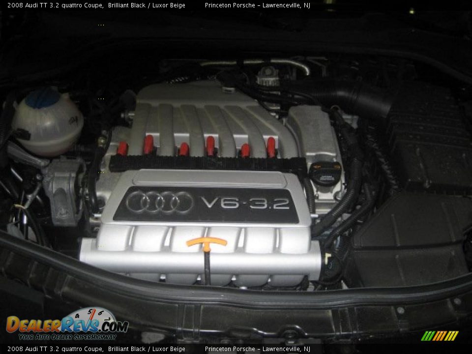 2008 Audi TT 3.2 quattro Coupe Brilliant Black / Luxor Beige Photo #24