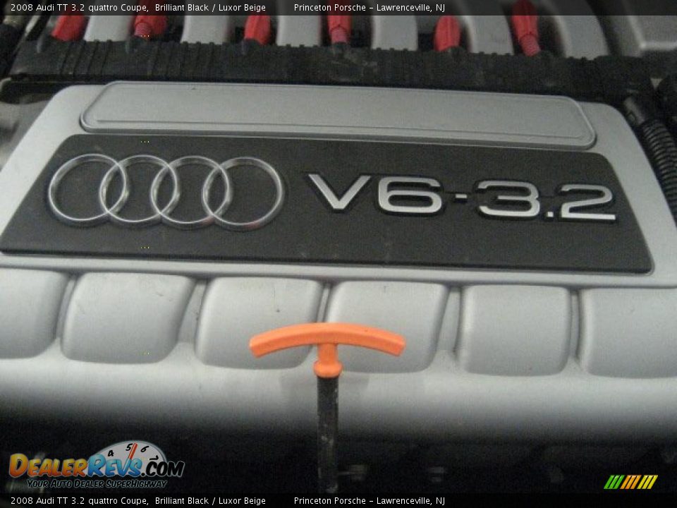 2008 Audi TT 3.2 quattro Coupe Brilliant Black / Luxor Beige Photo #26