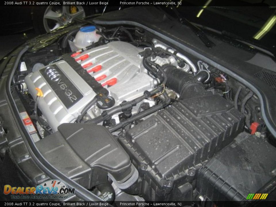 2008 Audi TT 3.2 quattro Coupe Brilliant Black / Luxor Beige Photo #27