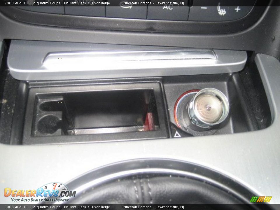 2008 Audi TT 3.2 quattro Coupe Brilliant Black / Luxor Beige Photo #32