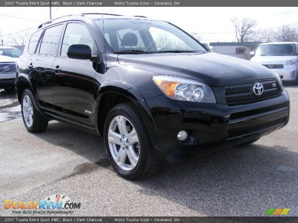 2007 Toyota RAV4 Sport 4WD Black / Dark Charcoal Photo #1