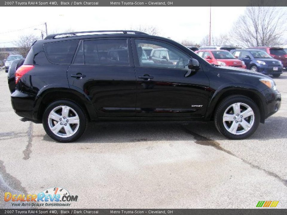 2007 Toyota RAV4 Sport 4WD Black / Dark Charcoal Photo #2