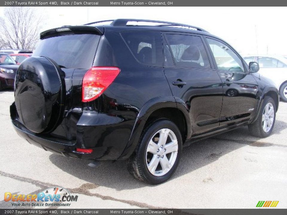 2007 Toyota RAV4 Sport 4WD Black / Dark Charcoal Photo #3
