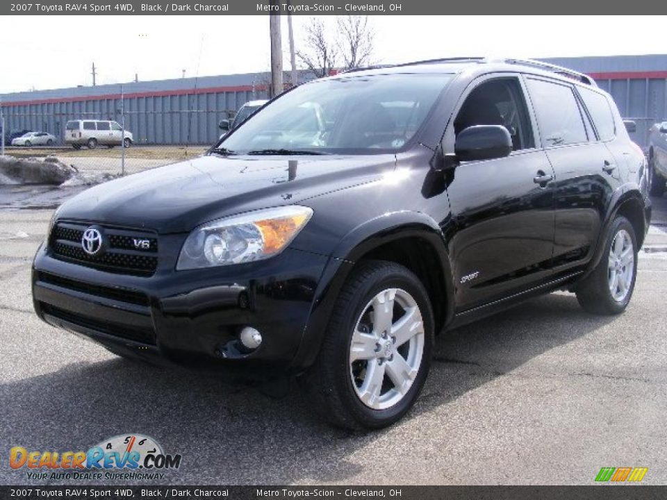 2007 Toyota RAV4 Sport 4WD Black / Dark Charcoal Photo #7
