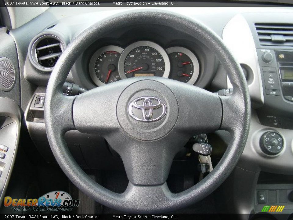 2007 Toyota RAV4 Sport 4WD Black / Dark Charcoal Photo #15
