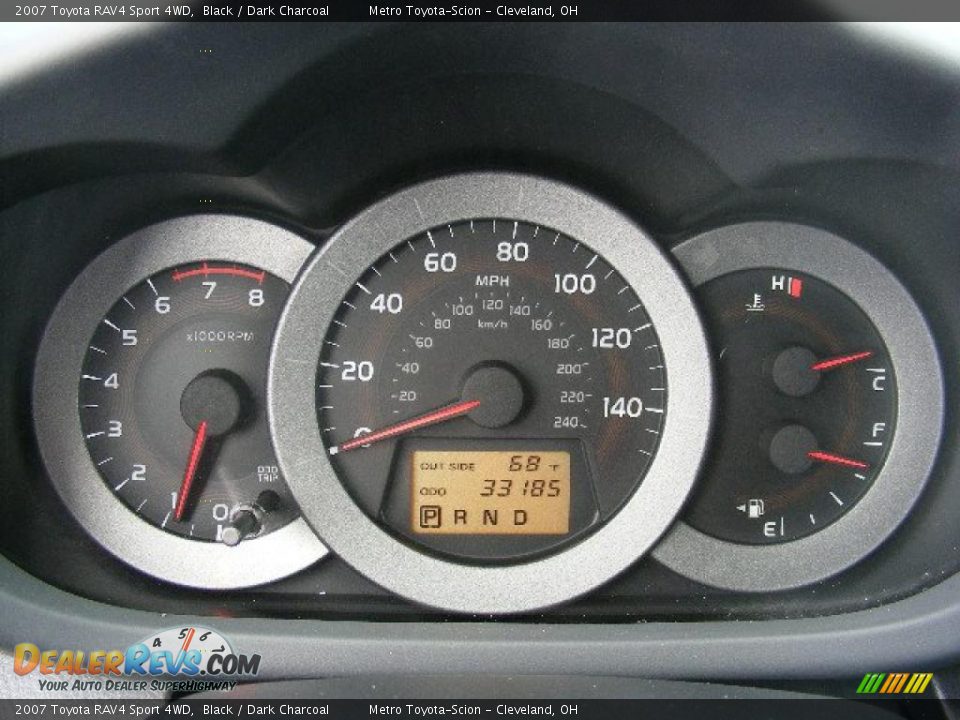 2007 Toyota RAV4 Sport 4WD Black / Dark Charcoal Photo #16