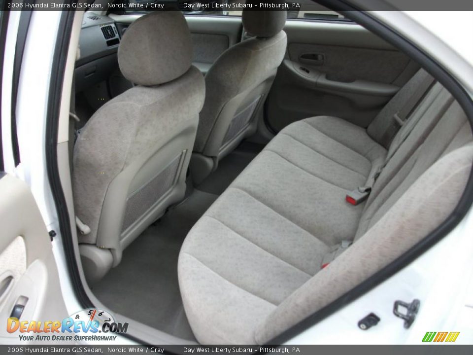2006 Hyundai Elantra GLS Sedan Nordic White / Gray Photo #13