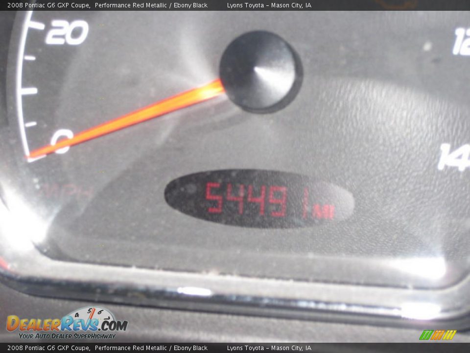 2008 Pontiac G6 GXP Coupe Performance Red Metallic / Ebony Black Photo #9