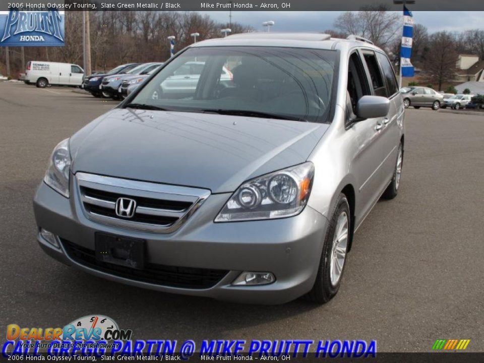 2006 Honda Odyssey Touring Slate Green Metallic / Black Photo #3