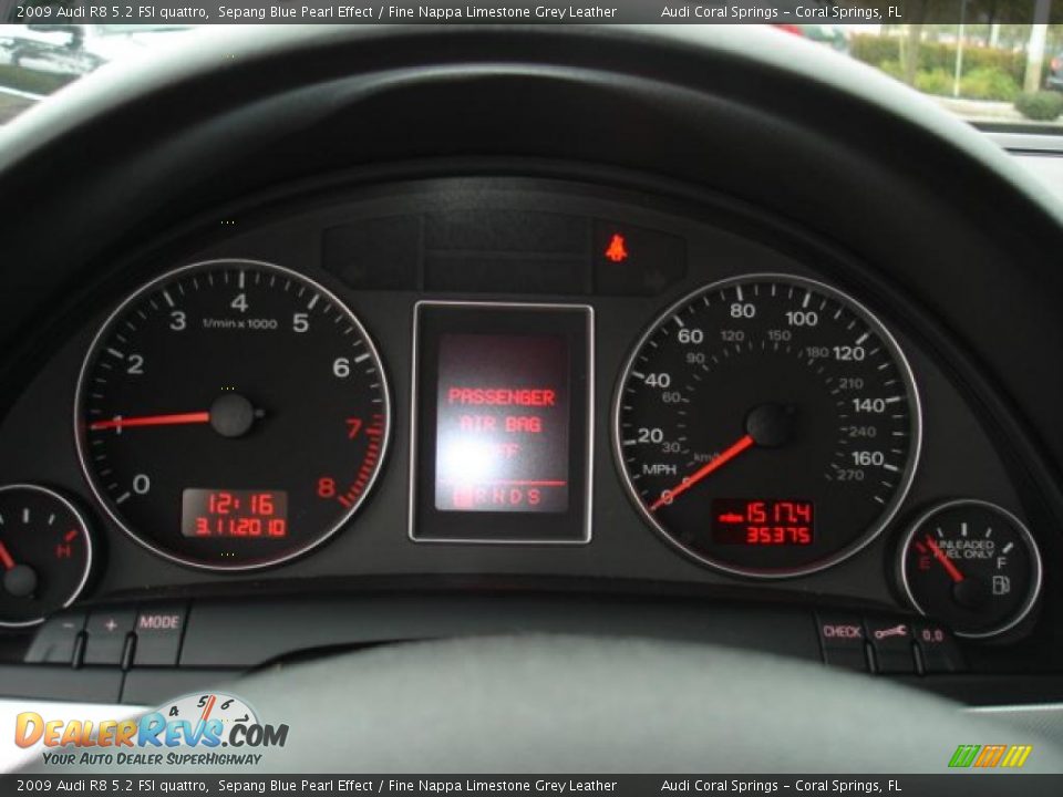 2009 Audi R8 5.2 FSI quattro Gauges Photo #9