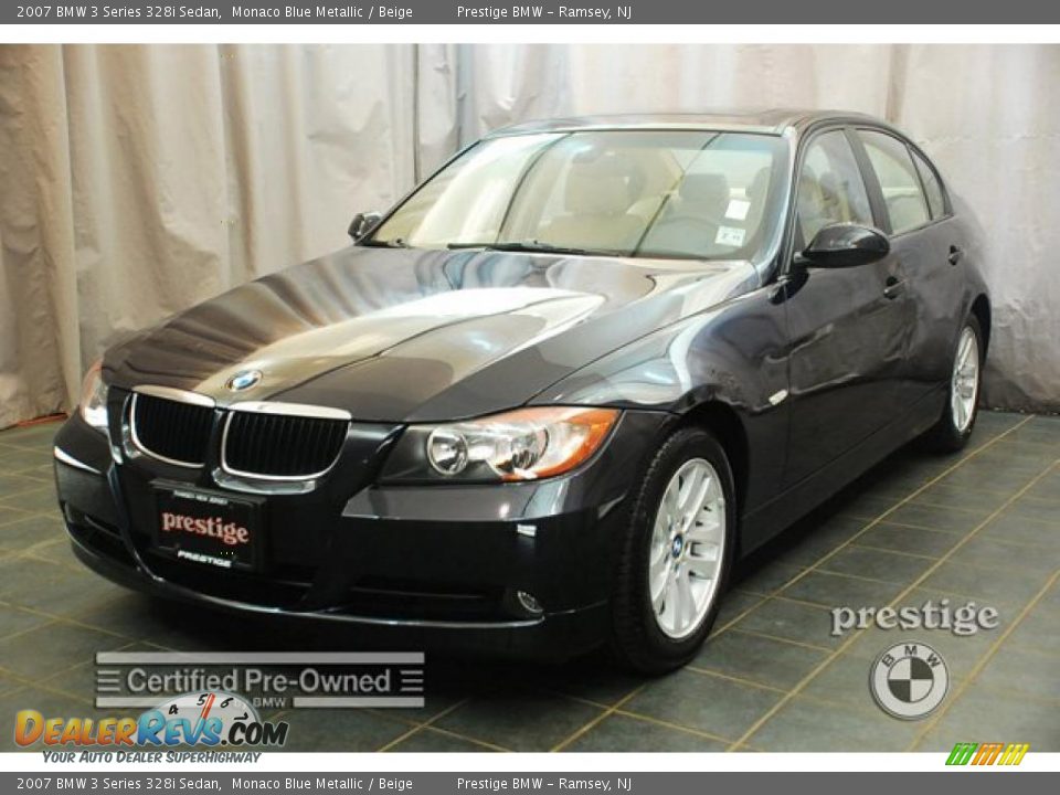 2007 BMW 3 Series 328i Sedan Monaco Blue Metallic / Beige Photo #1
