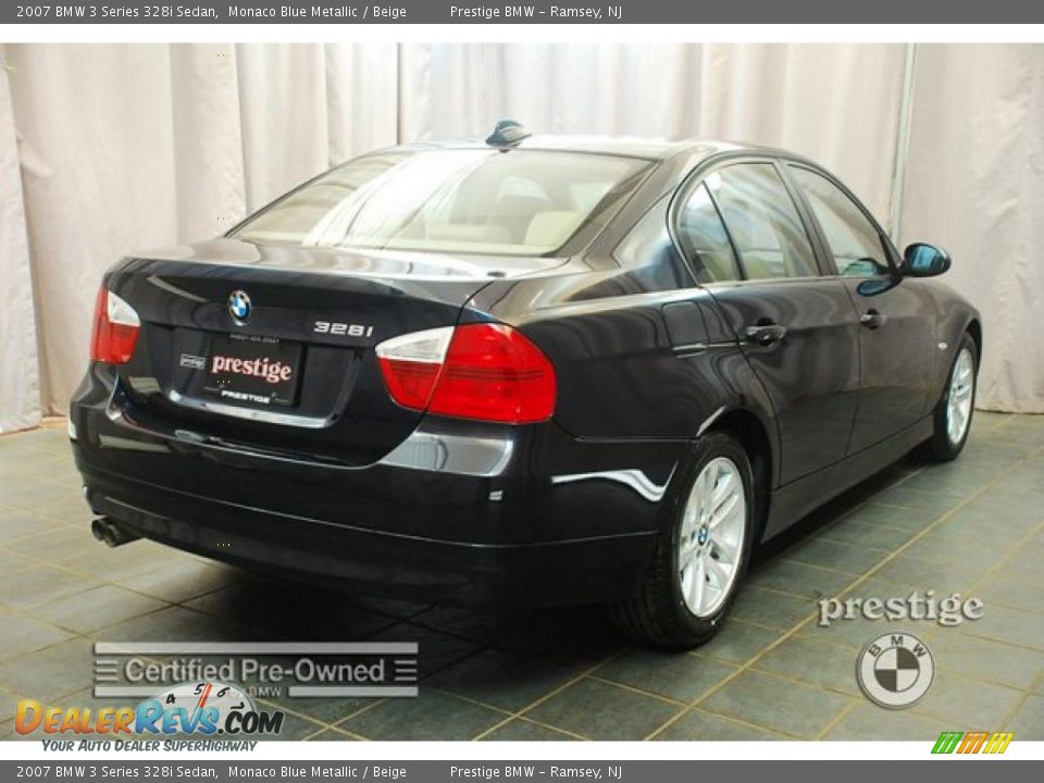 2007 BMW 3 Series 328i Sedan Monaco Blue Metallic / Beige Photo #2