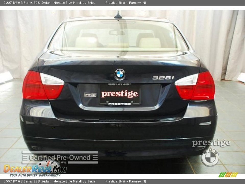 2007 BMW 3 Series 328i Sedan Monaco Blue Metallic / Beige Photo #3