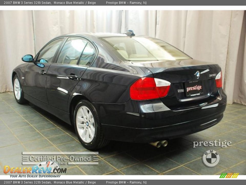 2007 BMW 3 Series 328i Sedan Monaco Blue Metallic / Beige Photo #4