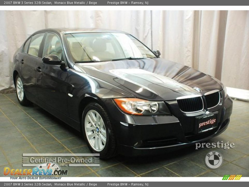 2007 BMW 3 Series 328i Sedan Monaco Blue Metallic / Beige Photo #10