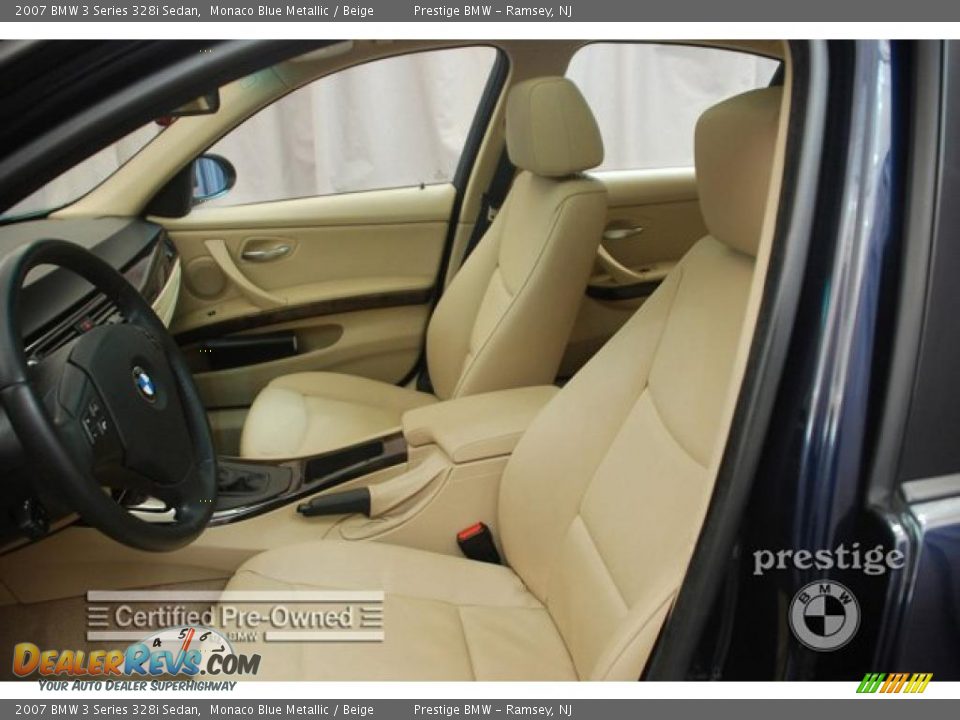 2007 BMW 3 Series 328i Sedan Monaco Blue Metallic / Beige Photo #13
