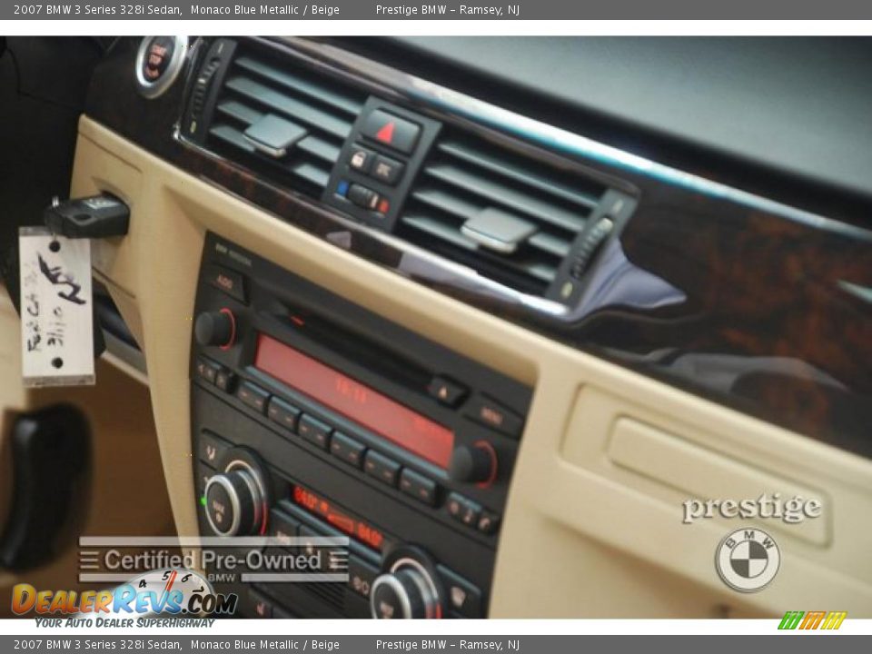 2007 BMW 3 Series 328i Sedan Monaco Blue Metallic / Beige Photo #14