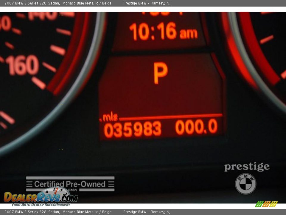 2007 BMW 3 Series 328i Sedan Monaco Blue Metallic / Beige Photo #17
