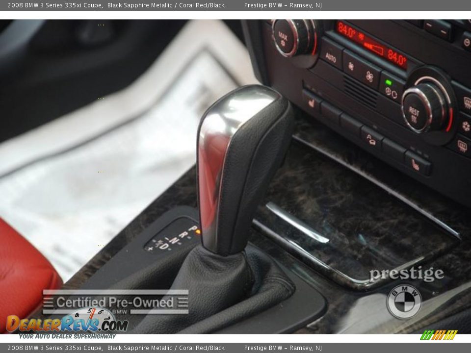 2008 BMW 3 Series 335xi Coupe Black Sapphire Metallic / Coral Red/Black Photo #17