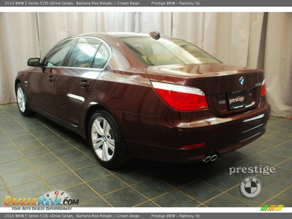 2010 BMW 5 Series 528i xDrive Sedan Barbera Red Metallic / Cream Beige Photo #4