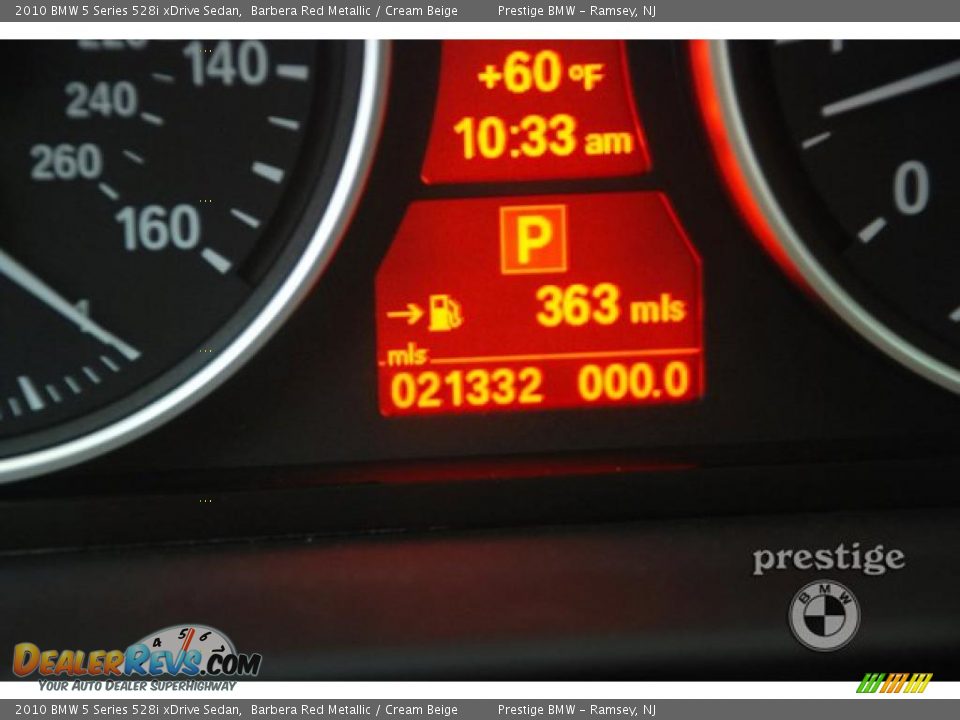 2010 BMW 5 Series 528i xDrive Sedan Barbera Red Metallic / Cream Beige Photo #17