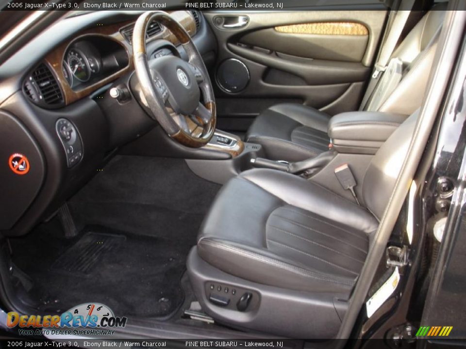 2006 Jaguar X-Type 3.0 Ebony Black / Warm Charcoal Photo #11