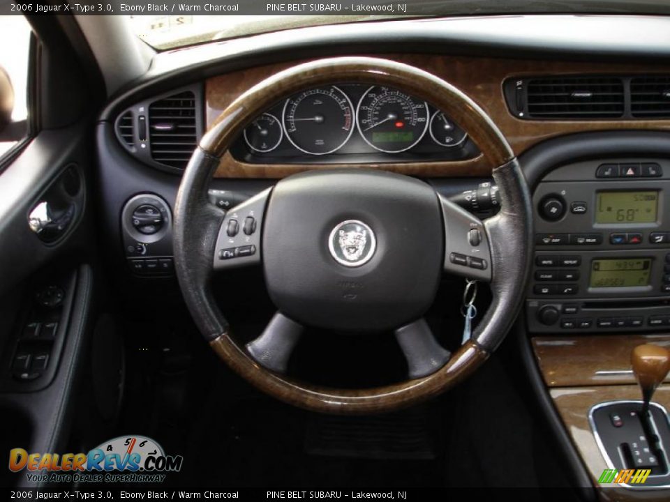 2006 Jaguar X-Type 3.0 Ebony Black / Warm Charcoal Photo #15