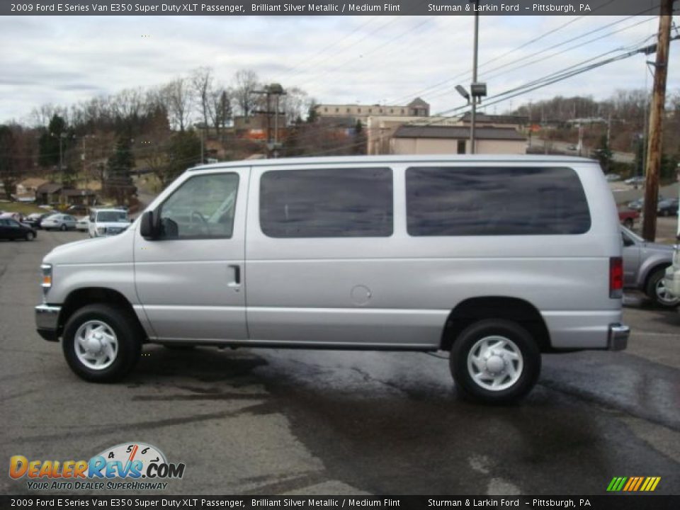 2009 Ford E Series Van E350 Super Duty XLT Passenger Brilliant Silver Metallic / Medium Flint Photo #6