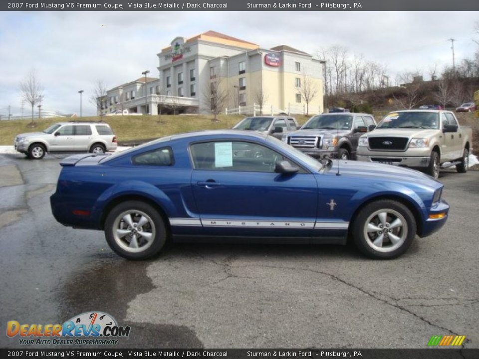 2007 Ford Mustang V6 Premium Coupe Vista Blue Metallic / Dark Charcoal Photo #2