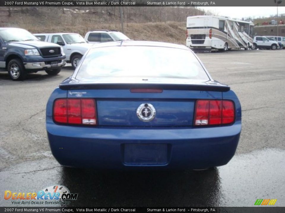 2007 Ford Mustang V6 Premium Coupe Vista Blue Metallic / Dark Charcoal Photo #4