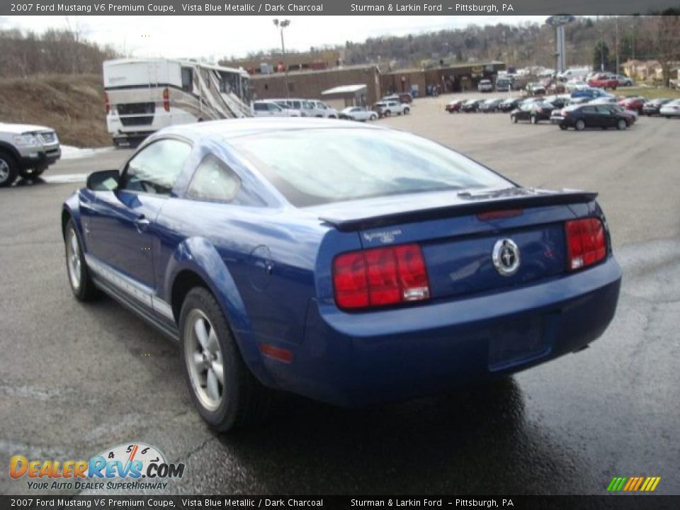 2007 Ford Mustang V6 Premium Coupe Vista Blue Metallic / Dark Charcoal Photo #5