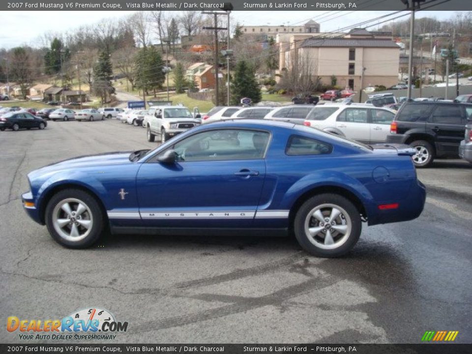 2007 Ford Mustang V6 Premium Coupe Vista Blue Metallic / Dark Charcoal Photo #6