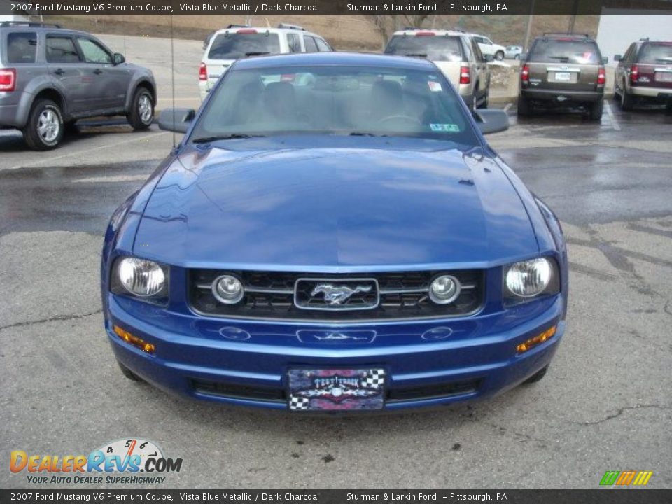 2007 Ford Mustang V6 Premium Coupe Vista Blue Metallic / Dark Charcoal Photo #11