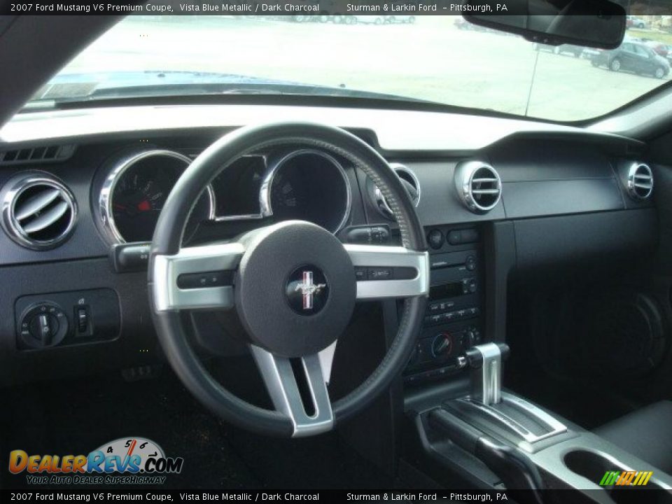 2007 Ford Mustang V6 Premium Coupe Vista Blue Metallic / Dark Charcoal Photo #13