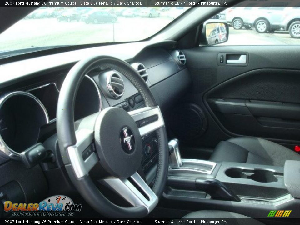 2007 Ford Mustang V6 Premium Coupe Vista Blue Metallic / Dark Charcoal Photo #15
