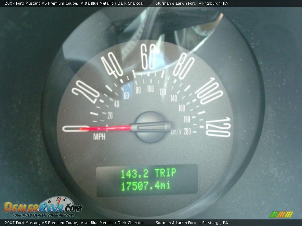 2007 Ford Mustang V6 Premium Coupe Vista Blue Metallic / Dark Charcoal Photo #20