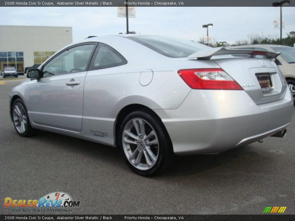 2008 Honda Civic Si Coupe Alabaster Silver Metallic / Black Photo #4