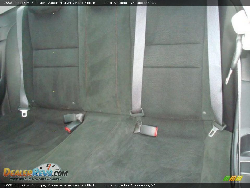 2008 Honda Civic Si Coupe Alabaster Silver Metallic / Black Photo #13