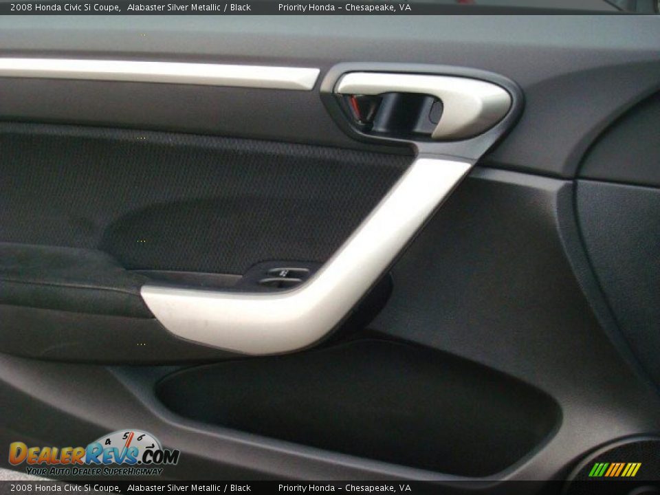 2008 Honda Civic Si Coupe Alabaster Silver Metallic / Black Photo #15