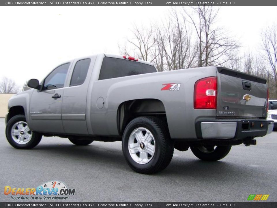 2007 Chevrolet Silverado 1500 LT Extended Cab 4x4 Graystone Metallic / Ebony Black Photo #4