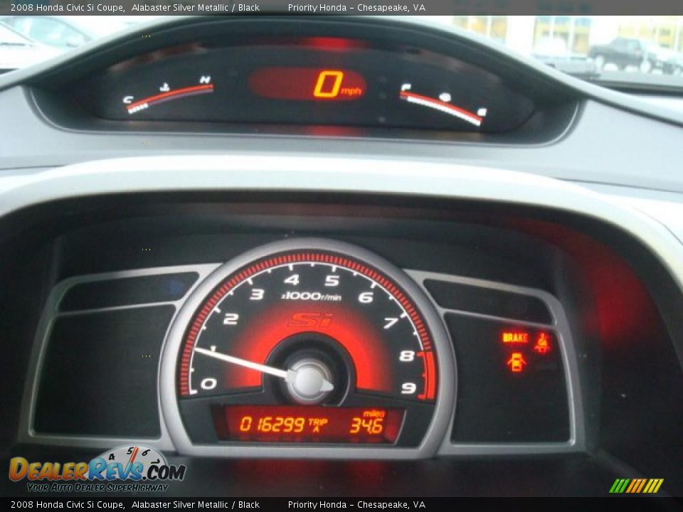 2008 Honda Civic Si Coupe Alabaster Silver Metallic / Black Photo #21