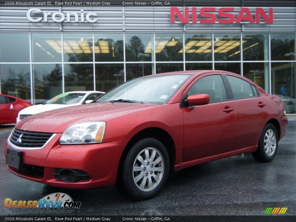 2009 Mitsubishi Galant ES Rave Red Pearl / Medium Gray Photo #1