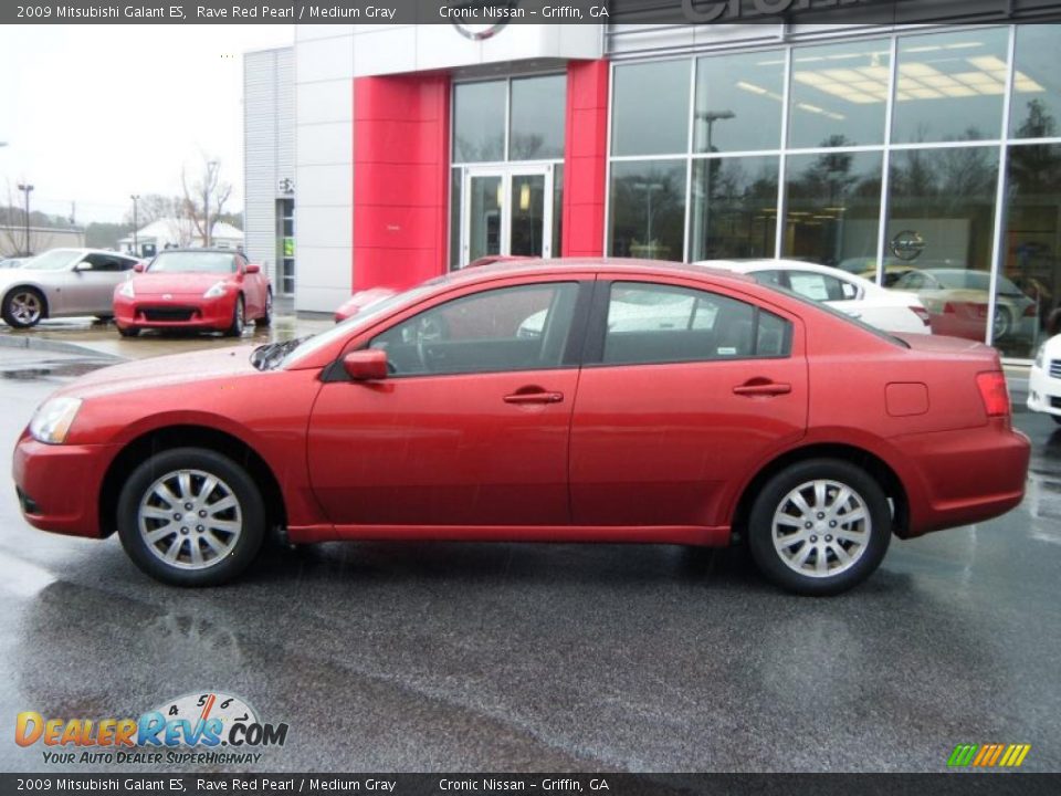 2009 Mitsubishi Galant ES Rave Red Pearl / Medium Gray Photo #2